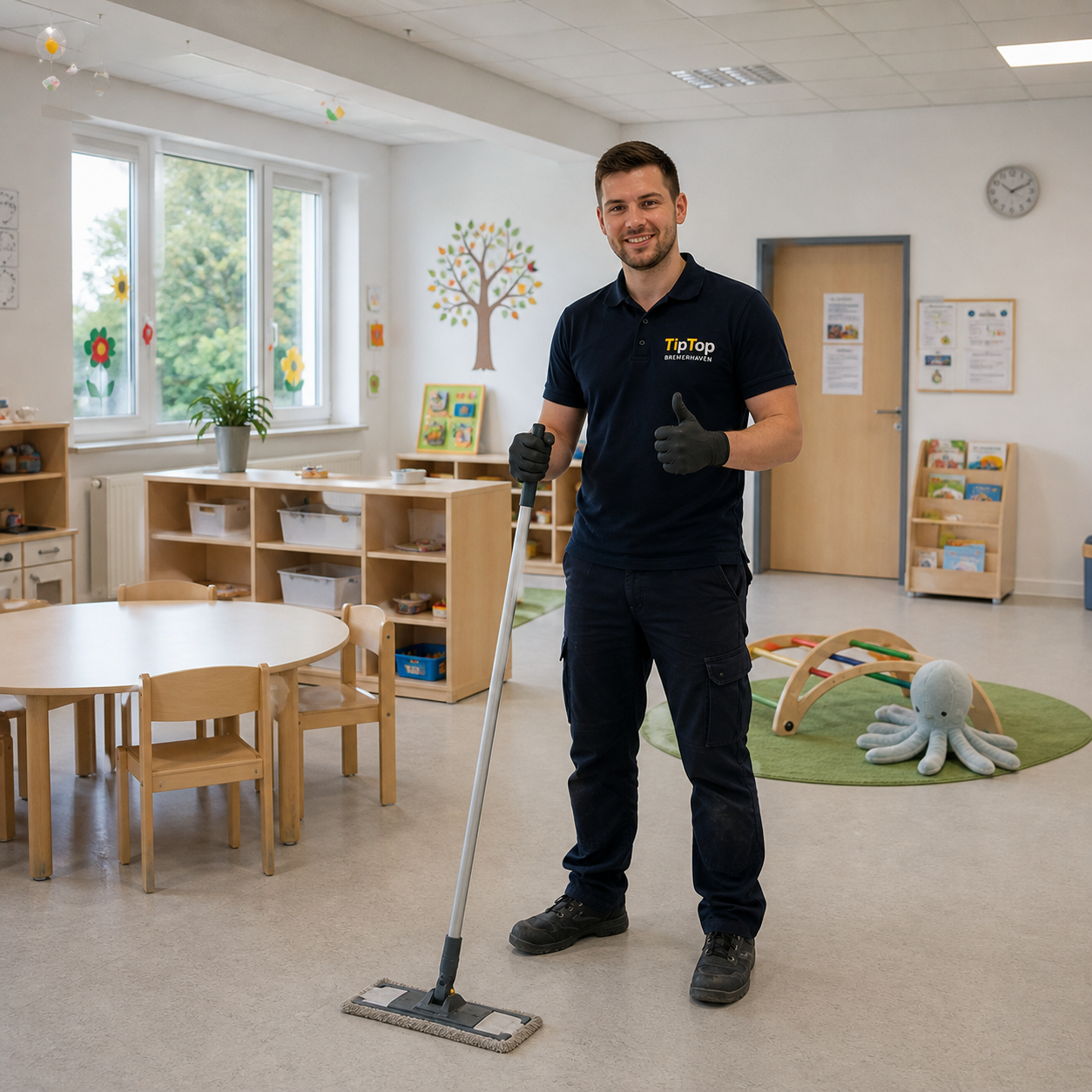 Gereinigter Gruppenraum in einer Kita oder Schule